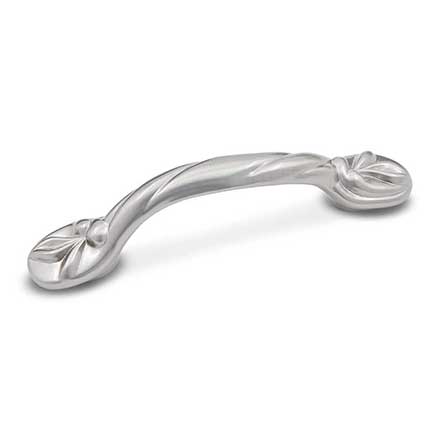 RK International [CP-404-P] Solid Brass Cabinet Pull Handle - Wavy - Standard Size - Satin Nickel Finish - 3" C/C - 4 3/4" L