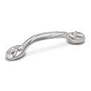 RK International [CP-404-P] Solid Brass Cabinet Pull Handle - Wavy - Standard Size - Satin Nickel Finish - 3" C/C - 4 3/4" L