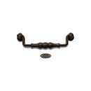 RK International [CP-3704-RB] Solid Brass Cabinet Bail Pull - Beaded Middle - Oversized - Oil Rubbed Bronze Finish - 5&quot; C/C - 5 11/16&quot; L