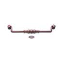 RK International [CP-3705-DC] Solid Brass Cabinet Bail Pull - Beaded Middle - Oversized - Distressed Copper Finish - 8&quot; C/C - 8 3/4&quot; L