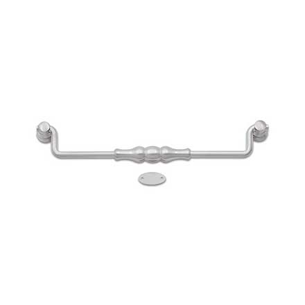 RK International [CP-3705-P] Solid Brass Cabinet Bail Pull - Beaded Middle - Oversized - Satin Nickel Finish - 8&quot; C/C - 8 3/4&quot; L