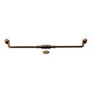RK International [CP-3706-AE] Solid Brass Cabinet Bail Pull - Beaded Middle - Oversized - Antique English Finish - 12&quot; C/C - 12 3/4&quot; L