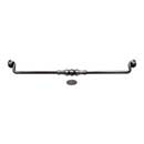 RK International [CP-3706-DN] Solid Brass Cabinet Bail Pull - Beaded Middle - Oversized - Distressed Nickel Finish - 12&quot; C/C - 12 3/4&quot; L