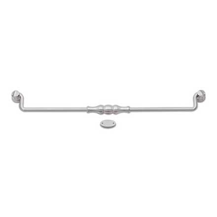 RK International [CP-3706-P] Solid Brass Cabinet Bail Pull - Beaded Middle - Oversized - Satin Nickel Finish - 12&quot; C/C - 12 3/4&quot; L