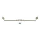 RK International [CP-3706-PN] Solid Brass Cabinet Bail Pull - Beaded Middle - Oversized - Polished Nickel Finish - 12&quot; C/C - 12 3/4&quot; L