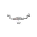 RK International [CP-3721-P] Solid Brass Cabinet Bail Pull - Indian Drum - Oversized - Satin Nickel Finish - 5&quot; C/C - 5 3/4&quot; L