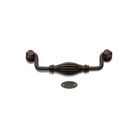 RK International [CP-3721-RB] Solid Brass Cabinet Bail Pull - Indian Drum - Oversized - Oil Rubbed Bronze Finish - 5" C/C - 5 3/4" L