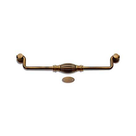 RK International [CP-3722-AE] Solid Brass Cabinet Bail Pull - Indian Drum - Oversized - Antique English Finish - 8&quot; C/C - 8 3/4&quot; L