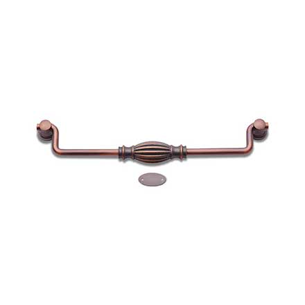 RK International [CP-3722-DC] Solid Brass Cabinet Bail Pull - Indian Drum - Oversized - Distressed Copper Finish - 8&quot; C/C - 8 3/4&quot; L