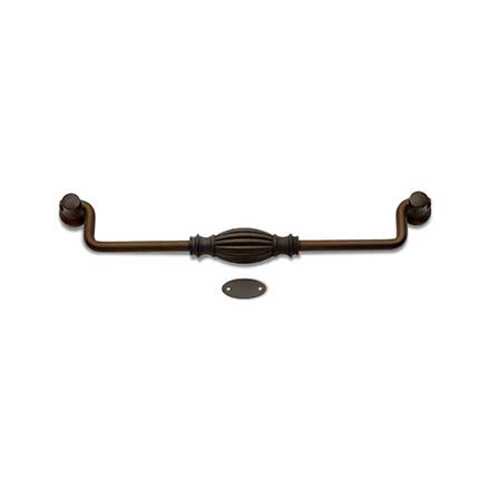 RK International [CP-3722-RB] Solid Brass Cabinet Bail Pull - Indian Drum - Oversized - Oil Rubbed Bronze Finish - 8" C/C - 8 3/4" L