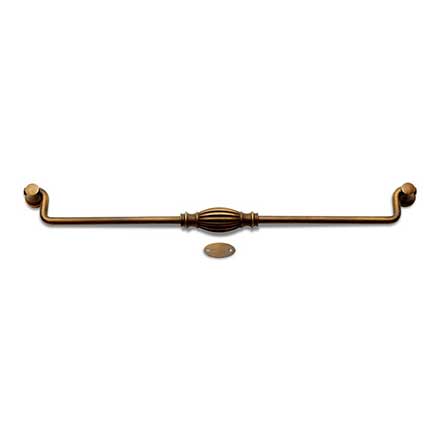 RK International [CP-3723-AE] Solid Brass Cabinet Bail Pull - Indian Drum - Oversized - Antique English Finish - 12&quot; C/C - 12 3/4&quot; L