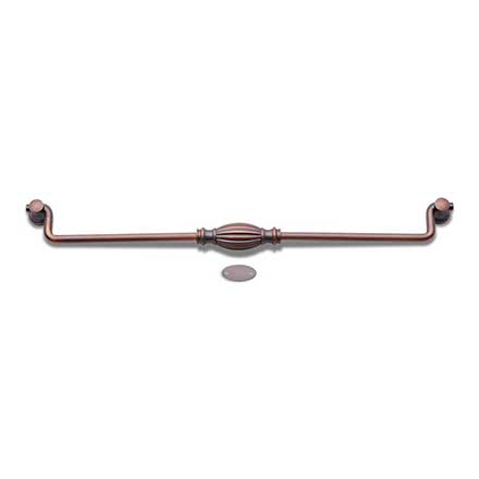 RK International [CP-3723-DC] Solid Brass Cabinet Bail Pull - Indian Drum - Oversized - Distressed Copper Finish - 12&quot; C/C - 12 3/4&quot; L