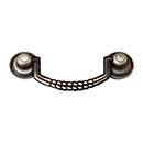 RK International [CP-3708-DN] Solid Brass Cabinet Bail Pull - Split Rope - Standard Size - Distressed Nickel Finish - 3&quot; C/C - 3 15/16&quot; L