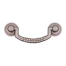 RK International [CP-3708-P] Solid Brass Cabinet Bail Pull - Split Rope - Standard Size - Satin Nickel Finish - 3&quot; C/C - 3 15/16&quot; L