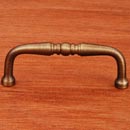 RK International [CP-04-AE] Solid Brass Cabinet Pull Handle - Decorative Curved - Standard Size - Antique English Finish - 3&quot; C/C - 3 3/8&quot; L