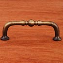 RK International [CP-04-ATAE] Solid Brass Cabinet Pull Handle - Decorative Elongated Colonial - Standard Size - Antique English Finish - 3&quot; C/C - 3 1/2&quot; L