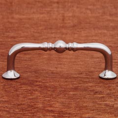RK International [CP-04-ATC] Solid Brass Cabinet Pull Handle - Decorative Elongated Colonial - Standard Size - Polished Chrome Finish - 3&quot; C/C - 3 1/2&quot; L