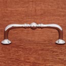 RK International [CP-04-ATC] Solid Brass Cabinet Pull Handle - Decorative Elongated Colonial - Standard Size - Polished Chrome Finish - 3" C/C - 3 1/2" L