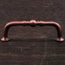 RK International [CP-04-ATDC] Solid Brass Cabinet Pull Handle - Decorative Elongated Colonial - Standard Size - Distressed Copper Finish - 3&quot; C/C - 3 1/2&quot; L