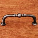 RK International [CP-04-ATDN] Solid Brass Cabinet Pull Handle - Decorative Elongated Colonial - Standard Size - Distressed Nickel Finish - 3" C/C - 3 1/2" L