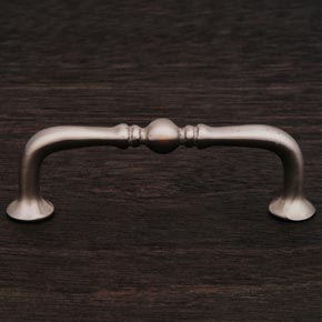 RK International [CP-04-ATP] Solid Brass Cabinet Pull Handle - Decorative Elongated Colonial - Pewter Finish - 3 3/8" L
