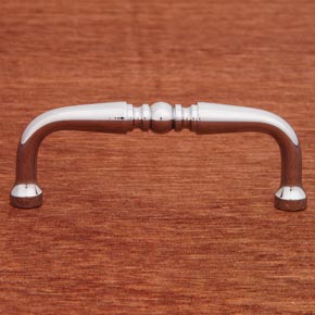 RK International [CP-04-C] Solid Brass Cabinet Pull Handle - Decorative Curved - Chrome Finish - 3 1/4" L