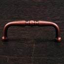 RK International [CP-04-DC] Solid Brass Cabinet Pull Handle - Decorative Curved - Standard Size - Distressed Copper Finish - 3" C/C - 3 3/8" L