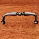 RK International [CP-04-DN] Solid Brass Cabinet Pull Handle - Decorative Curved - Standard Size - Distressed Nickel Finish - 3&quot; C/C - 3 3/8&quot; L