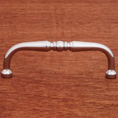 RK International [CP-05-C] Solid Brass Cabinet Pull Handle - Decorative Curved - Standard Size - Polished Chrome Finish - 3 1/2" C/C - 3 7/8" L