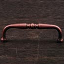 RK International [CP-05-DC] Solid Brass Cabinet Pull Handle - Decorative Curved - Standard Size - Distressed Copper Finish - 3 1/2&quot; C/C - 3 7/8&quot; L