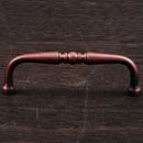 RK International [CP-05-DC] Solid Brass Cabinet Pull Handle - Decorative Curved - Standard Size - Distressed Copper Finish - 3 1/2" C/C - 3 7/8" L