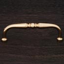 RK International [CP-05-T] Solid Brass Cabinet Pull Handle - Decorative Curved - Standard Size - Polished Brass Finish - 3 1/2" C/C - 3 7/8" L