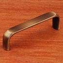 RK International [CP-16-AE] Solid Brass Cabinet Pull Handle - Smooth Rectangular - Standard Size - Antique English Finish - 3" C/C - 3 1/4" L