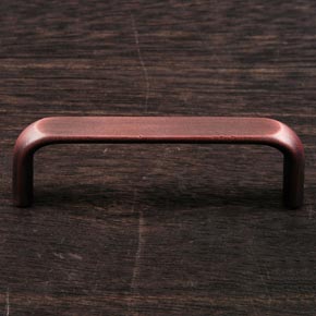 RK International [CP-16-DC] Solid Brass Cabinet Pull Handle - Smooth Rectangular - Distressed Copper Finish - 3 1/8" L