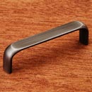 RK International [CP-16-DN] Solid Brass Cabinet Pull Handle - Smooth Rectangular - Standard Size - Distressed Nickel Finish - 3" C/C - 3 1/4" L