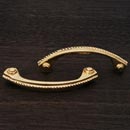 RK International [CP-1603] Solid Brass Cabinet Pull Handle - Rope - Standard Size - Polished Brass Finish - 3 1/2" C/C - 4 1/4" L
