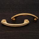RK International [CP-1617-T] Solid Brass Cabinet Pull Handle - Rope Bow - Standard Size - Polished Brass Finish - 3" C/C - 3 3/4" L