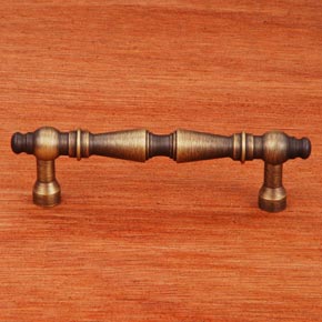 RK International [CP-1622-AE] Solid Brass Cabinet Pull Handle - Plain Tapered - Antique English Finish - 4" L