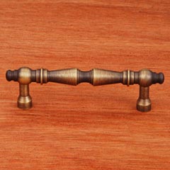 RK International [CP-1622-AE] Solid Brass Cabinet Pull Handle - Plain Tapered - Standard Size - Antique English Finish - 3" C/C - 3 15/16" L