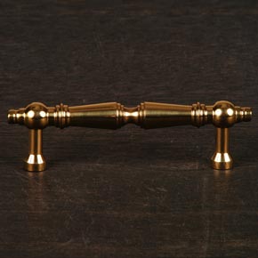 RK International [CP-1622-B] Solid Brass Cabinet Pull Handle - Plain Tapered - Polished Brass Finish - 4" L