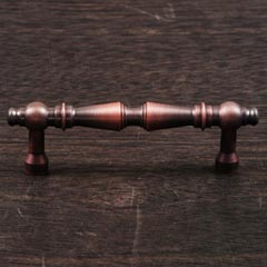 RK International [CP-1622-DC] Solid Brass Cabinet Pull Handle - Plain Tapered - Standard Size - Distressed Copper Finish - 3&quot; C/C - 3 15/16&quot; L