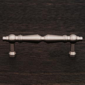 RK International [CP-1622-P] Solid Brass Cabinet Pull Handle - Plain Tapered - Pewter Finish - 4" L