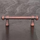 RK International [CP-20-DC] Solid Brass Cabinet Pull Handle - Distressed Decorative Rod - Standard Size - Distressed Copper Finish - 3" C/C - 4 3/8" L