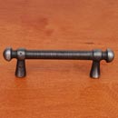 RK International [CP-20-DN] Solid Brass Cabinet Pull Handle - Distressed Decorative Rod - Standard Size - Distressed Nickel Finish - 3&quot; C/C - 4 3/8&quot; L