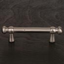 RK International [CP-20-P] Solid Brass Cabinet Pull Handle - Distressed Decorative Rod - Standard Size - Satin Nickel Finish - 3" C/C - 4 3/8" L