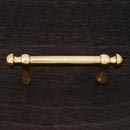 RK International [CP-20] Solid Brass Cabinet Pull Handle - Distressed Decorative Rod - Standard Size - Polished Brass Finish - 3" C/C - 4 3/8" L