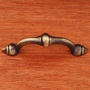 RK International [CP-25-AE] Solid Brass Cabinet Pull Handle - Beauty - Antique English Finish - 4" L