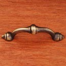 RK International [CP-25-AE] Solid Brass Cabinet Pull Handle - Beauty - Standard Size - Antique English Finish - 3" C/C - 4" L