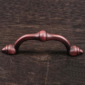 RK International [CP-25-DC] Solid Brass Cabinet Pull Handle - Beauty - Distressed Copper Finish - 4" L