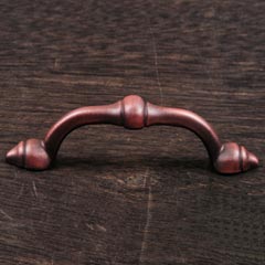 RK International [CP-25-DC] Solid Brass Cabinet Pull Handle - Beauty - Standard Size - Distressed Copper Finish - 3&quot; C/C - 4&quot; L